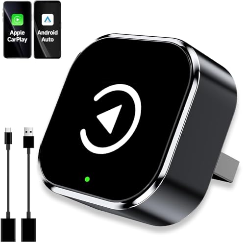 Android Auto Wireless Adapter & CarPlay Wireless Adapter - Converts Wired Android Auto & CarPlay to Wireless, Plug & Play, 2025 Upgrade, Wireless Android Auto Adapter UK, Wireless CarPlay Adapter UK