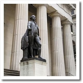 3dRose ht_93028_2 George Washington, Federal Hall, New York City-Bill Bachmann-Iron on Heat Transfer for White Material, 6 by 6-Inch