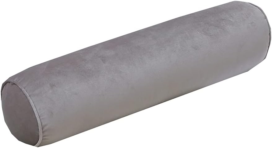 Soft Velvet Long Bolster Pillow, Round Roll Pillow Cervical Neck Cushion Sofa Cylinder Bolster Pillow Feet Knee Legs Support Pillow Home Decor (Light Purple, 15×40CM/5.91"×15.7")