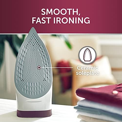 Breville SuperSteam Steam Iron | 2400W | Ceramic Soleplate | 180g Steam Shot | 300ml Water Tank | Red and Silver [VIN412]