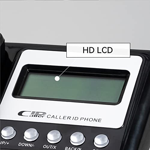 Corded Telephone Landline Telephone, Dual Interface Wired Telephone Big Button Landline Phones With Caller Identification Suitable For Office, Front Desk, Home, Hotel, Corded Landline (Black) #TOP2