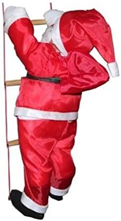 Papai Noel Subindo Escada Boneco Enfeite Natal Decoração
