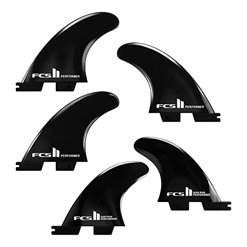 サーフボード フィン Double Tabs Fins 2 ダブルタブフィン 対応5枚セット 3Performer black+2PQR MED black 黒 青
