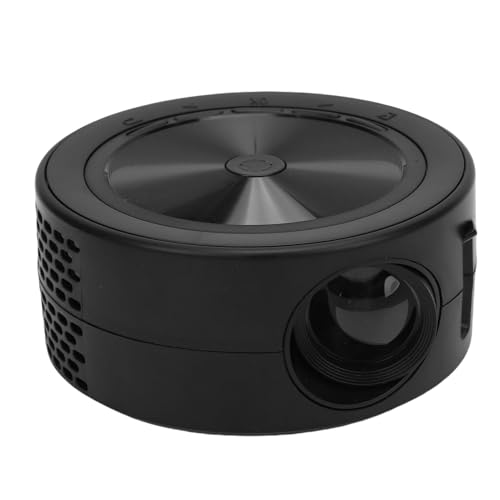 Plyisty Proyector LED Pequeño, Proyector de Películas Portátil para Exteriores HD de 1080p con la Misma Función de Pantalla Altavoz Incorporado Protección Ocular de Seguridad para Cine
