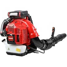 Backpack Leaf Blower Gas Powered 80CC 2 Stroke 900 CFM, Powerful 230 MPH Extreme Duty Petrol Powered Leaf Blowers for Lawn Garden Care Yard Snow Red-80CC