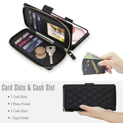 Étui portefeuille iPhone 12 Pro Max doté de 8 emplacements pour cartes