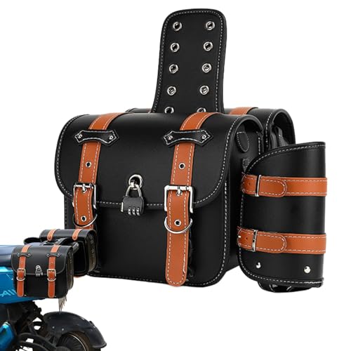 Sacs à outils latéraux pour moto Teksome : sacoches de selle en cuir PU