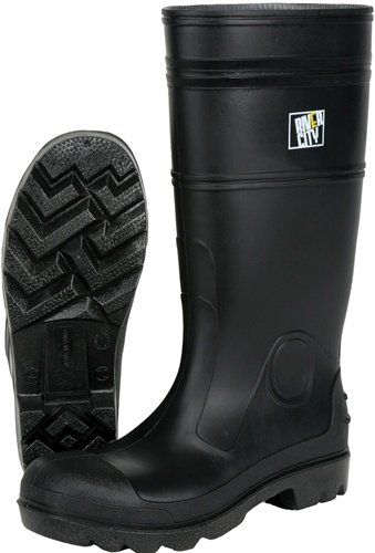 Image of MCR Safety PBP1209 Waterproof PVC Men's Knee Boot with Plain Toe, Black, Size 9, 1-Pair