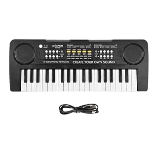 Btuty Clavier électronique à 37 touches, 8 tons, 8 rythmes, 11 démos et 4 effets sonores pour instruments, double mode d’alimentation, clavier de piano de musique portable, cadeau pour les débutants - Les Beatles, Paul McCartney, John Lennon, RIngo Starr, George Harrison