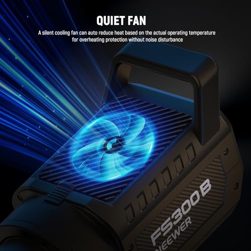 Image of NEEWER FS300B 300W LED Studio Video Light, Bi Color COB Continuous Lighting with 2.4G /APP Control 44500Lux /1m 2700K-6500K CRI97+, 12 Scenes, Bowens Mount Spotlight for Photography Recording Streaming