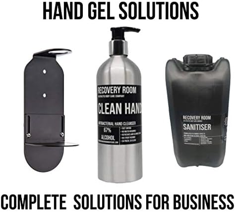 RECOVERY ROOM Wall Mounted Soap Dispenser [Regular Single], Black Soap Dispenser in Stainless Steel, Soap Bottle Holder for Bottles 250ml - 500ml. Ideal for Hotels, Commercial and Home Use