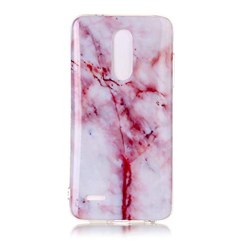 CUAgain Funda Compatible con LG K10 2018 / LG K11 Silicona Mármol Antigolpes Dibujos Ultrafina Motivo Cover Carcasa Case Kawaii Bumper Resistente Protección Flexible Vintage Funda