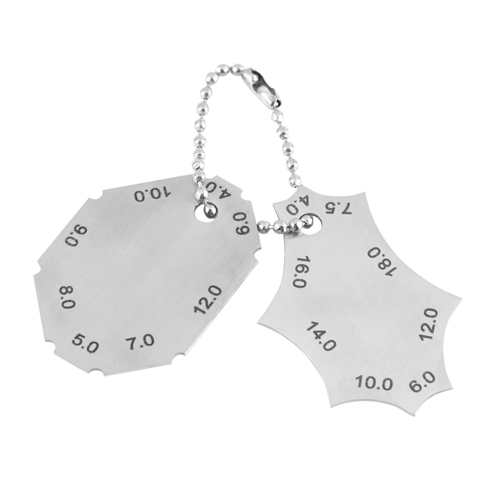 Fillet Weld Gauge for Throat Depth and Leg Length, 2-Piece
