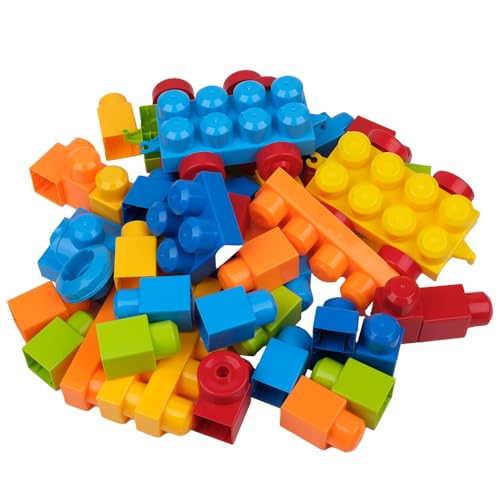 STJOYOPY Big Building Blocks Train (56 Pieces) Educational Toys for Boys Girls Toddler Age 3,4,5,6+