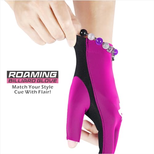 Roaming Billiard Shooters Carom Pool Snooker Cue Sport Glove Fits on Left Hand for Women