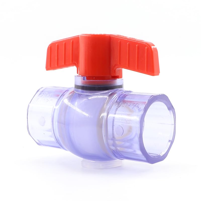 Transparente PVC-Rohrverbinder (20–50 mm) for Garten, Wasser, Aquarium, Fischbecken, Abfluss, Verbindungsstücke, Zubehör, T-Stück, Kugelhahn(Heck Valve 32MM)
