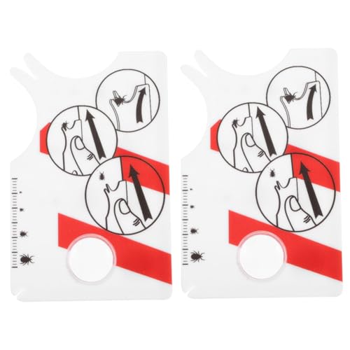 Sosoport 2 Piezas Tarjeta de Aumento para Mascotas de Herramienta de Detección de Garrapatas Diseño para Identificación Proceso de Eliminación