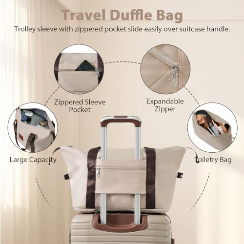 Merax Luggage Sets 3 Piece Carry on Luggage 22x14x9 Airline Approved, Durable and Lightweight Hardshell ABS Suitcases With Wheels, TSA Lock (Khaki, 20 Inch)2