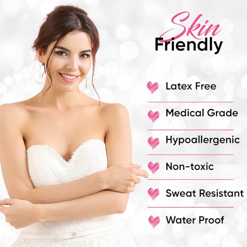 Double Sided Body Tape for Clothes and Dress - Transparent Fabric Tape for Fashion with Long Strips and Fan-Shaped Strips2