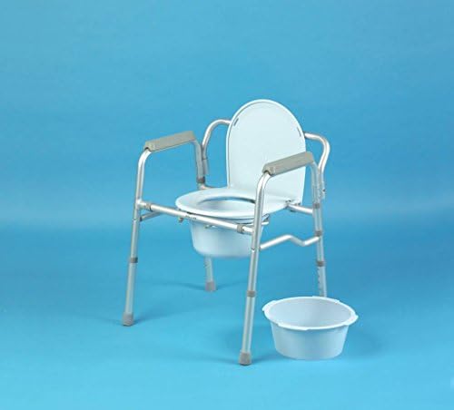 Homecraft Folding Commode Chair and Toilet Surround, Lightweight and Portable, Toilet Chair, and Support For Elderly and Disabled