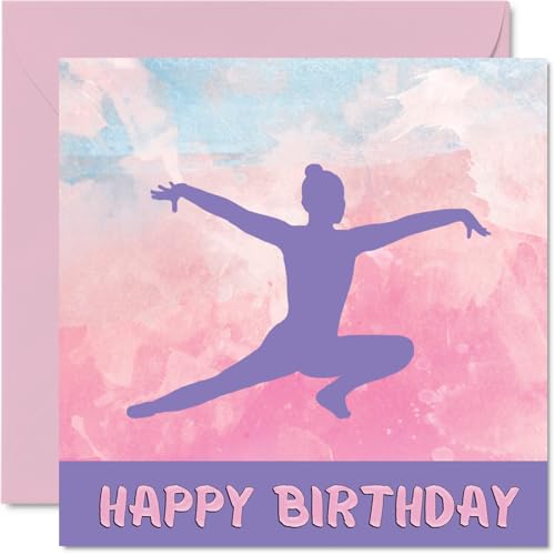 Sport Birthday Cards for Women & Girls - Gymnastics Floor