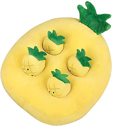 イチゴ狩り ペット おもちゃ にんじん キノコ ノーズワーク おやつ隠し 訓練毛布 犬 分離不安 ストレス解消 集中力向上/嗅覚訓練 運動不足 食いすぎる対策 噛む 知育 餌隠し丈夫 (パイナップル,4個)