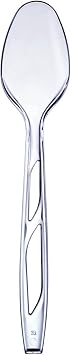 Comfy Package [Case of 1,600] Premium Heavyweight Disposable Clear Plastic Spoons