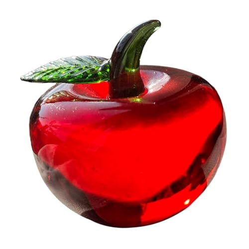 Pomme en verre miniature et statuette cadeau originale de table - 2