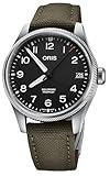 Oris Big Crown ProPilot Date Herren-Armbanduhr Analog Automatik mit grünem Textilband 01 751 7761 4164-07 3 20 03LC