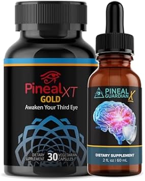 Pineal Gland Supplements, Activate Your Pineal Gland, Focus & Memory | Brain Supplements for Focus, Memory & Third Eye Activation, Deep Sleep, Pineal XT Gold + Pineal Guardian X Bundle