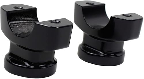 Miniatura 2 de POWER JAMES Elevadores de manillar rectos de perfil bajo negro de 1 1/4 pulgadas para Harley Davidson Breakout FXBR/S FXSB 2013-2023 con área de