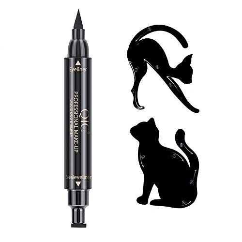 Waterproof Eyeliner Stamp Liquid Eyeliner Pen Easy to Makeup Tool Cat Eye Wing Eyeliner Stamps Set 1 Second Eye Make Up Wing Stamp Eyeliner Pen With Cat Eyeliner Stencil