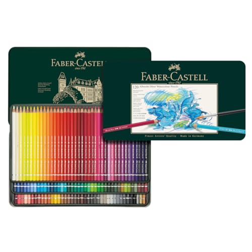 Crayons Albrecht Dürer Faber-Castell aquarellables multicolores en bois à 6 pans