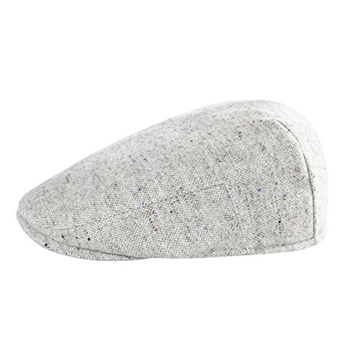 Jangoul Kids Wool Tweed Flat Cap Herringbone Boy Girl Newsboy Caps Infant Toddler Child Youth Beret Hat Ivy Gatsby Cap (6-8 Years, Flecked Light Grey) #TOP2