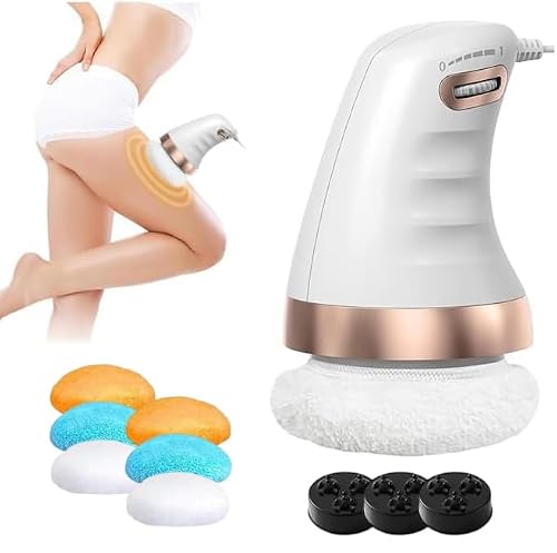 AILRINNI Masseur Anti Cellulite Electrique Avec 3 TêTes De Massage, 6 Coussinets Lavables pour Soulever, La Taille, Les Fesses, Les Bras Et Plus Encore, Raffermir Et Lisser La Peau GrâCe Au Massage