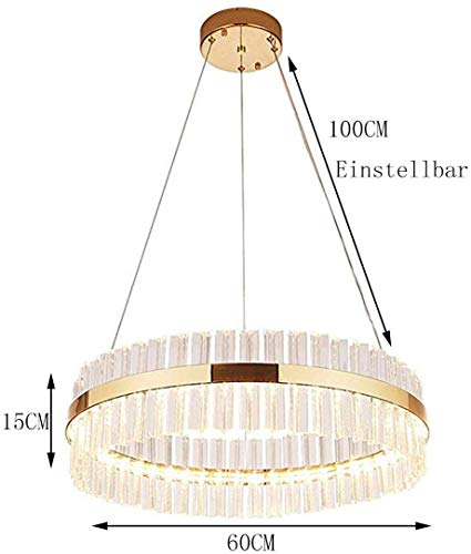 Plafonnier design cristal moderne avec éclairage LED