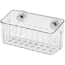 DONGKER Sink Sponge Holder,ABS Clear Suction Cup Sink Caddy Organizer for Kitchen Countertop Sponge, Soap, Dish Brush, Scrubber, Sinks Caddy