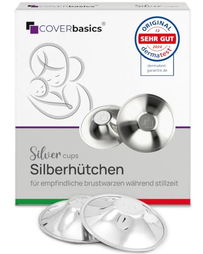 COVERbasics Silberhütchen Stillen - Stillhütchen aus Silber (Regular)