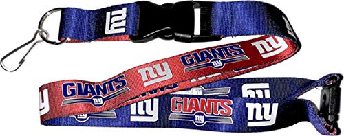 Aminco NFL New York Giants Reversible Lanyard, Team Colors, one Size (NFL-LN-162-23)