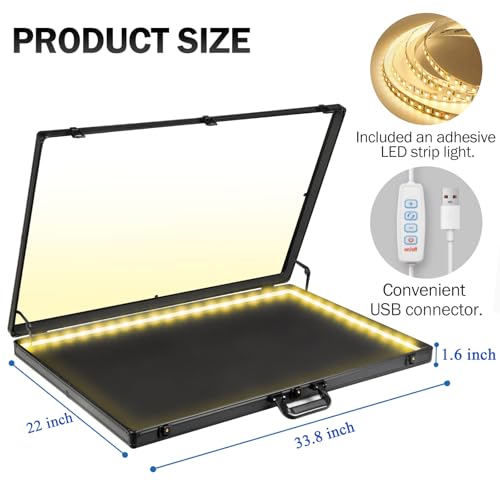 DuvinDD Card Display Case with LED Light for Trading Card, 34 x 22 inch by DuvinDD - Used condition - Image 2