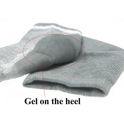 Makhry 2 Pairs Moisturizing Silicone Gel Heel Socks For Dry Hard Cracked Skin Open Toe Comfy Recovery Socks Day Night Care #TOP2