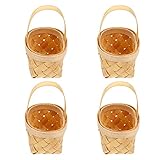4Pcs Hand-woven Storage Basket Natural Material Flower Arrangement Basket for Weddings Parties Home Decor Elegant Decorative Woven Baskets