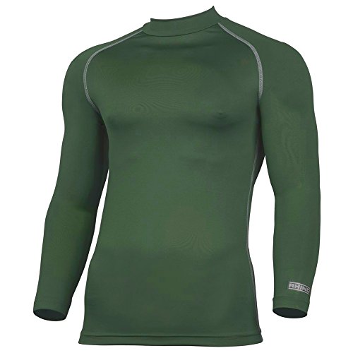 Haut de compression à manches longues Rhino vert bouteille L/XL