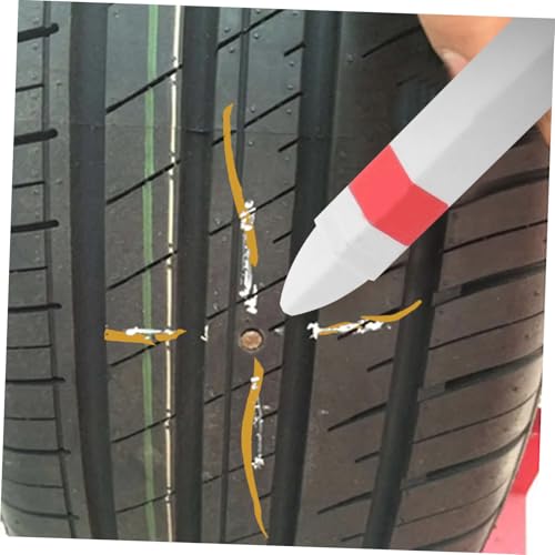 SHINEOFI 2 Stück Reifenmarkierungsstifte Wachsmarkierer Für Autoreifen Und Motorrad Mit Feiner Spitze Präzise Markierungsstifte Zur Reifenreparatur Und Fahrradpflege Gelb