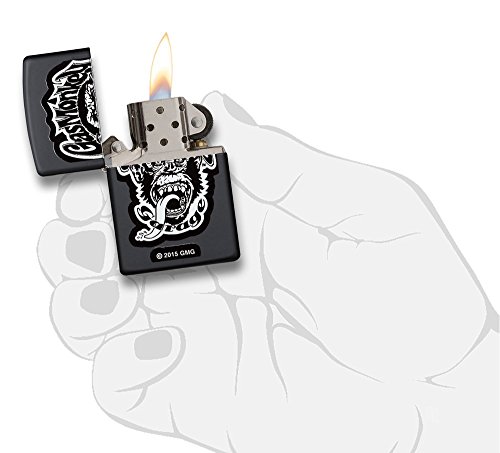 Zippo Gas Monkey Garage Pocket Lighter, Black Matte #TOP5