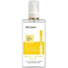 AFRI Pure Body Oil - Glow-to-Go 180ml, Skin Moisturizer with Vitamin C, Vitamin E, and Marula, Boosts Radiance and Improves Skin Tone
