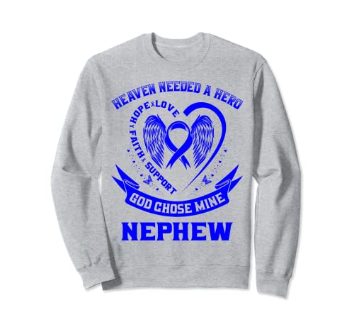 Cinta Azul Corazón Alas Cielo Colon Cáncer Conciencia Sobrino...