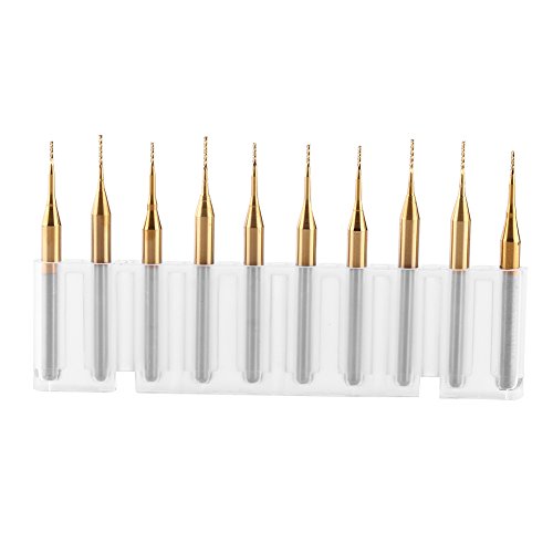 Milling Cutter, Milling Cutter, 10Pcs Tungsten Steel End Mill Cutter Engraving Bits 3.175Mm Shank Diameter 0.6Mm Blade, Side & Face Milling Cutters #TOP15