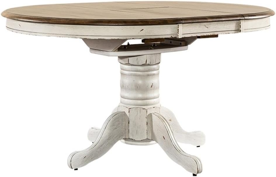 LIBERTY FURNITURE INDUSTRIES, INC. Carolina Crossing 5 Piece Pedestal Table Set- White
