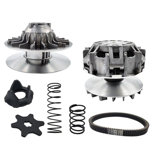 Primary Drive Clutch & Secondary Drive Clutch Assy with Belt Fit Bombardier Can Am Outlander Renegade Maverick Commander 400 450 650 ATV Quad